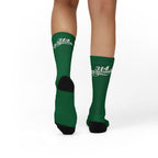 Green Sublimation Socks with '314 Originals' Script — Athletic Crew Socks - 314 Originals