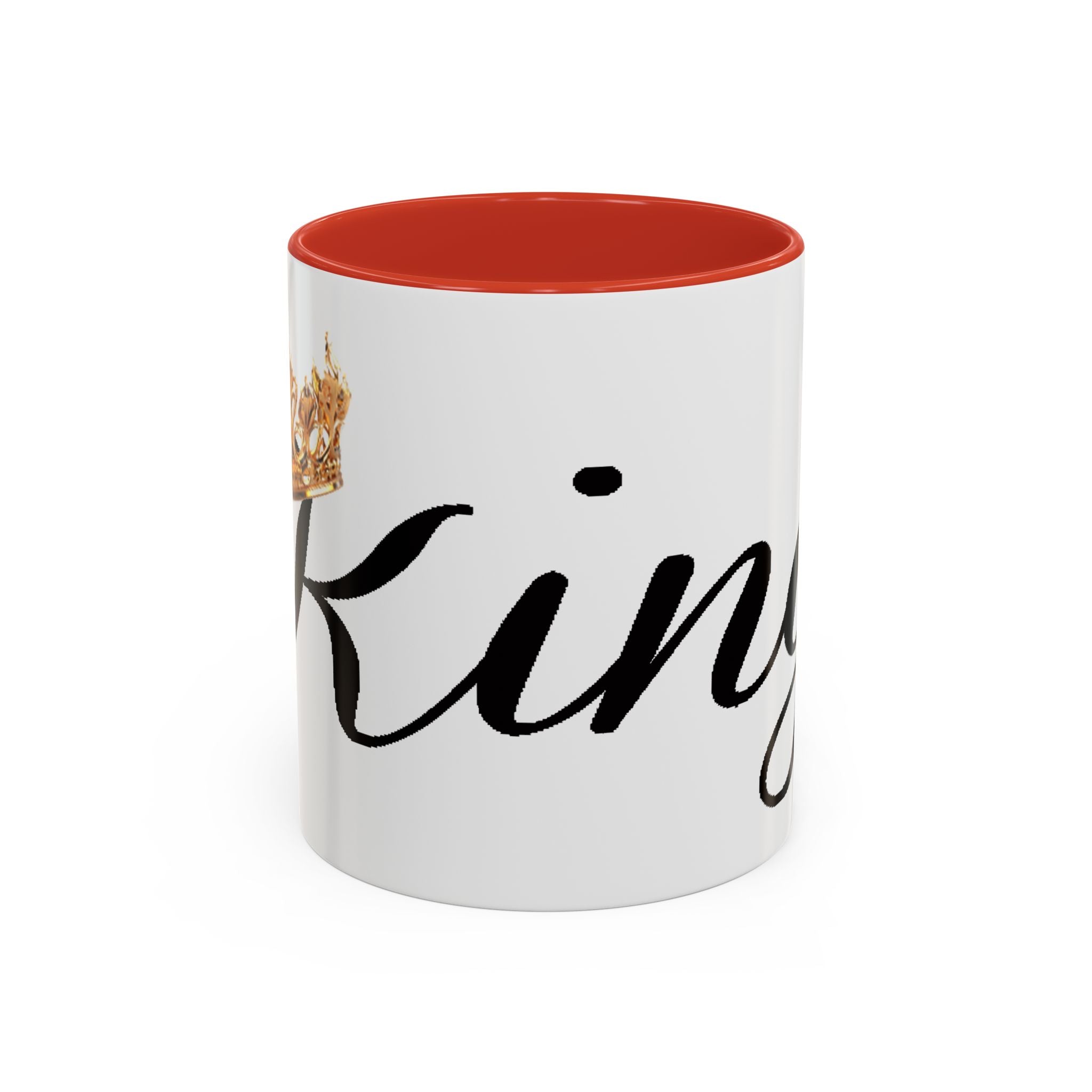 King Script Accent Coffee Mug — Crowned 'King' Ceramic Coffee Cup (11/15oz) - 314 Originals