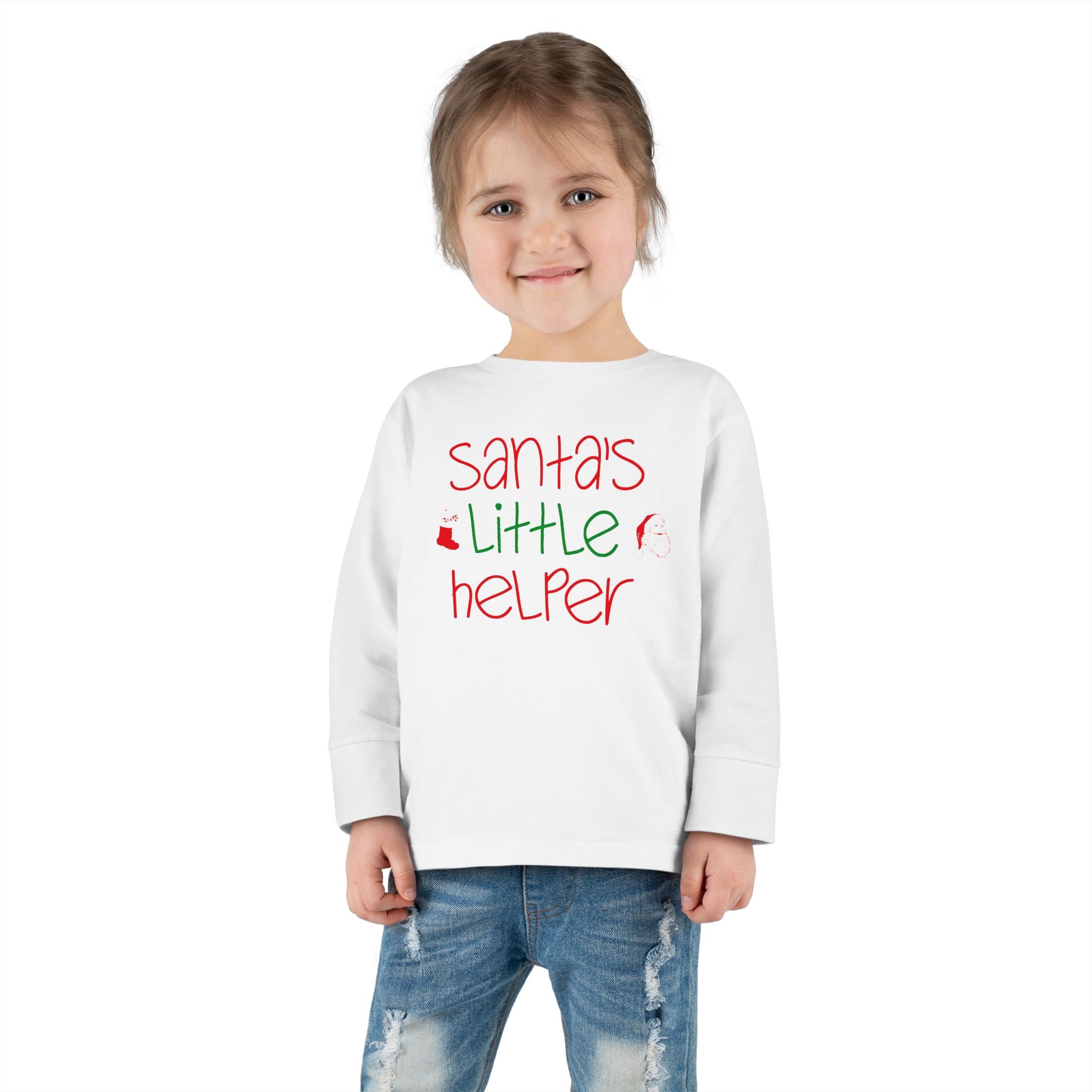 Santa's Little Helper Toddler Long Sleeve Tee - 314 Originals