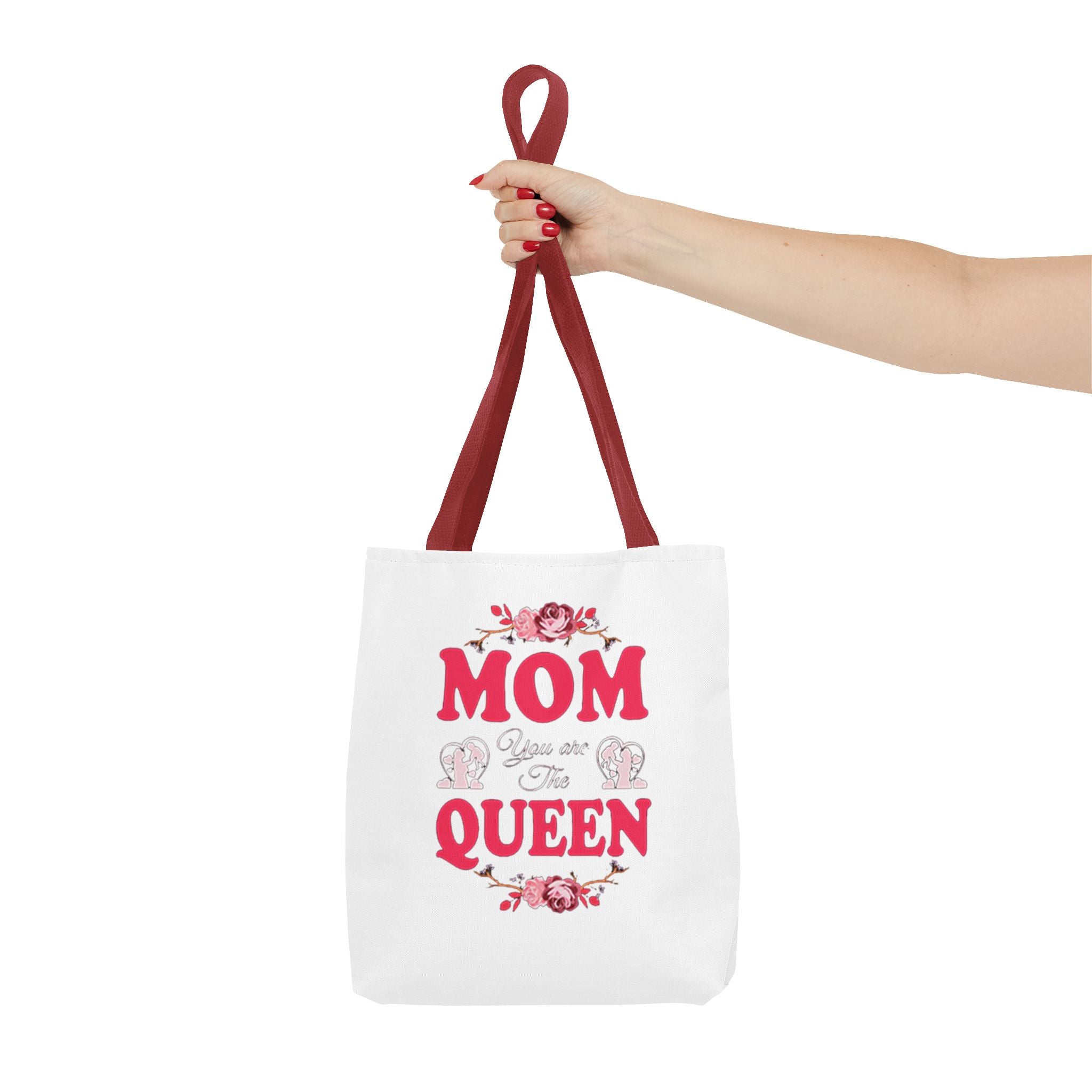 "Mom You're the Queen" Floral Mother's Day Tote Bag Printify Bags  314 Originals