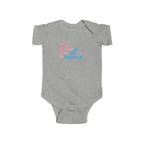 Infant Bodysuit - "Eat. Sleep. Poop. Repeat." Cute Baby Onesie (Pink & Blue Text) Printify Kids clothes  314 Originals