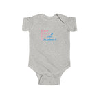 Infant Bodysuit - "Eat. Sleep. Poop. Repeat." Cute Baby Onesie (Pink & Blue Text) Printify Kids clothes  314 Originals