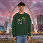 314 City Crewneck Sweatshirt — St. Louis Skyline Graphic - 314 Originals