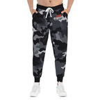 Black Camo 314 Originals Athletic Joggers – Retro Script Logo Sweatpants