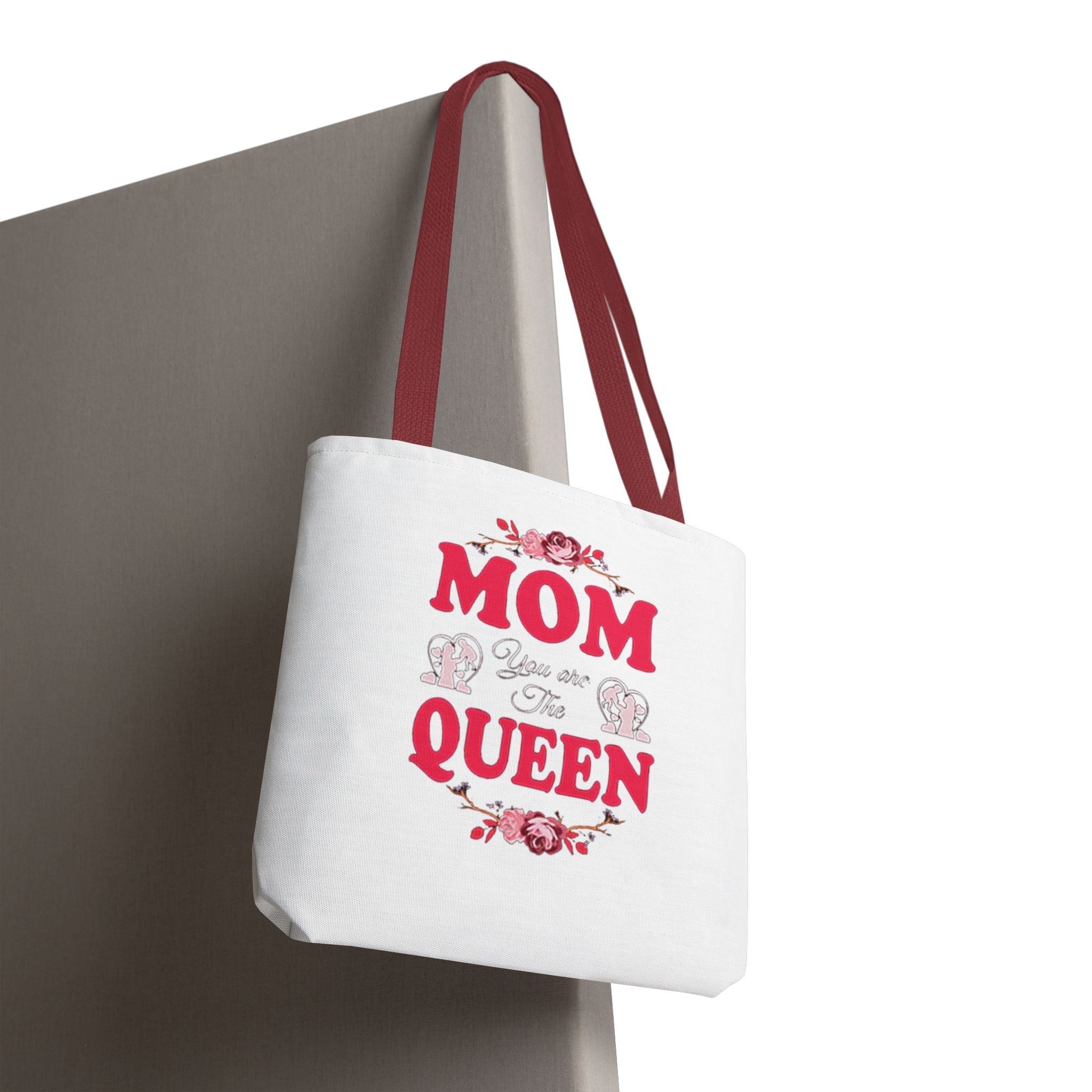 "Mom You're the Queen" Floral Mother's Day Tote Bag Printify Bags  314 Originals
