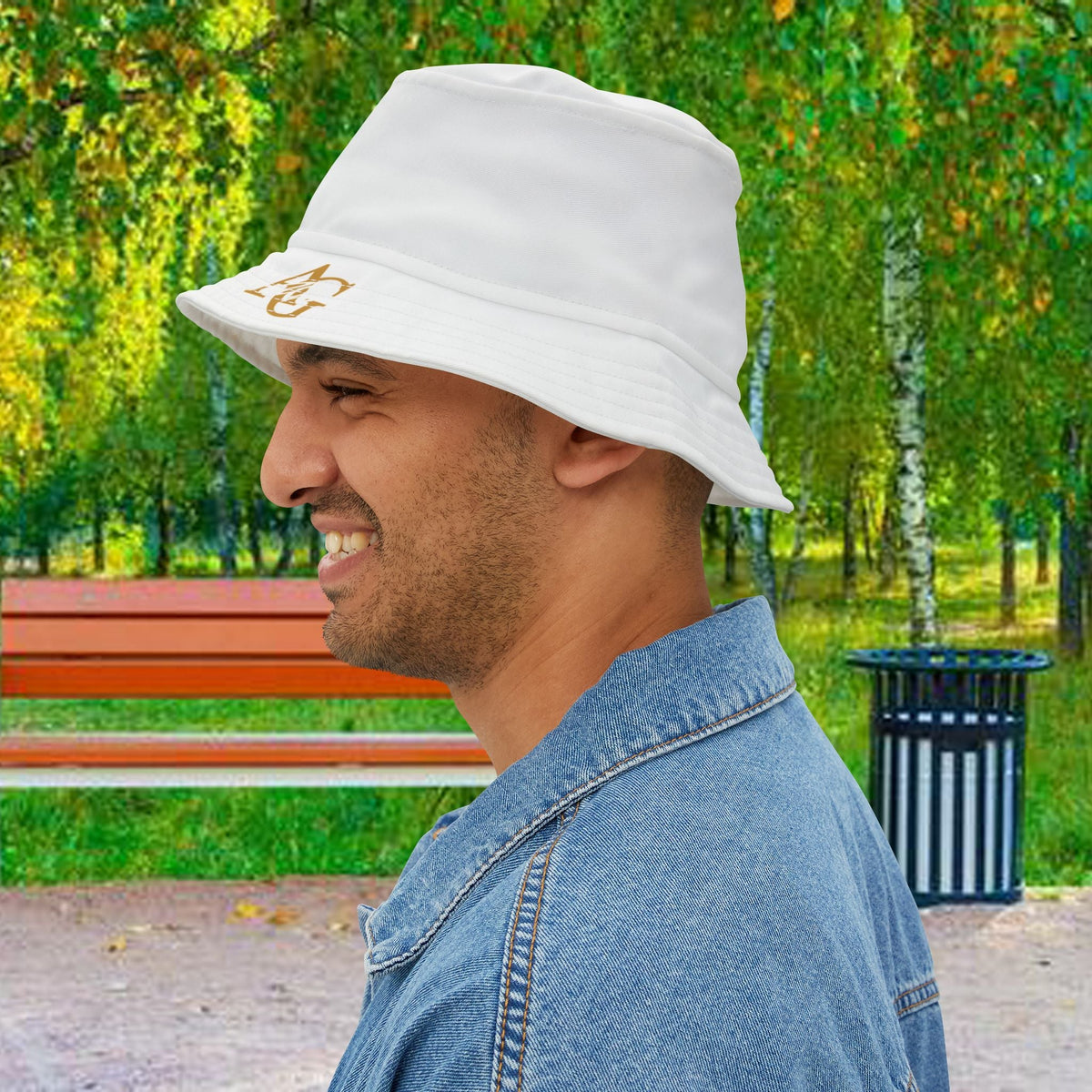 AGO White Bucket Hat — Casual Sun Hat - 314 Originals