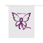 Alzheimer's Butterfly – “Fight for a Cure” Butterfly Ribbon Home Banner - 314 Originals