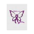 Alzheimer's Butterfly – “Fight for a Cure” Butterfly Ribbon Home Banner - 314 Originals