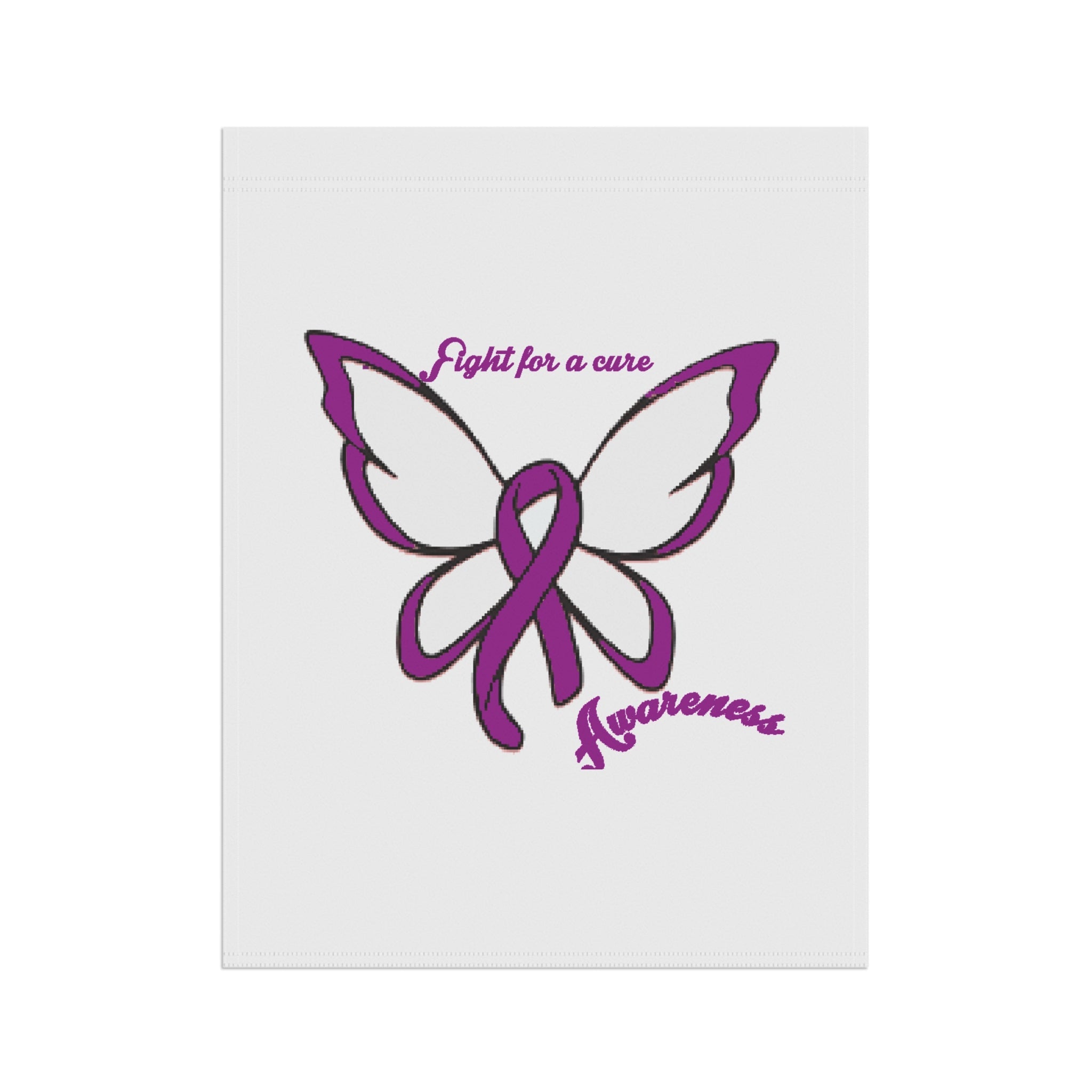 Alzheimer's Butterfly – “Fight for a Cure” Butterfly Ribbon Home Banner - 314 Originals