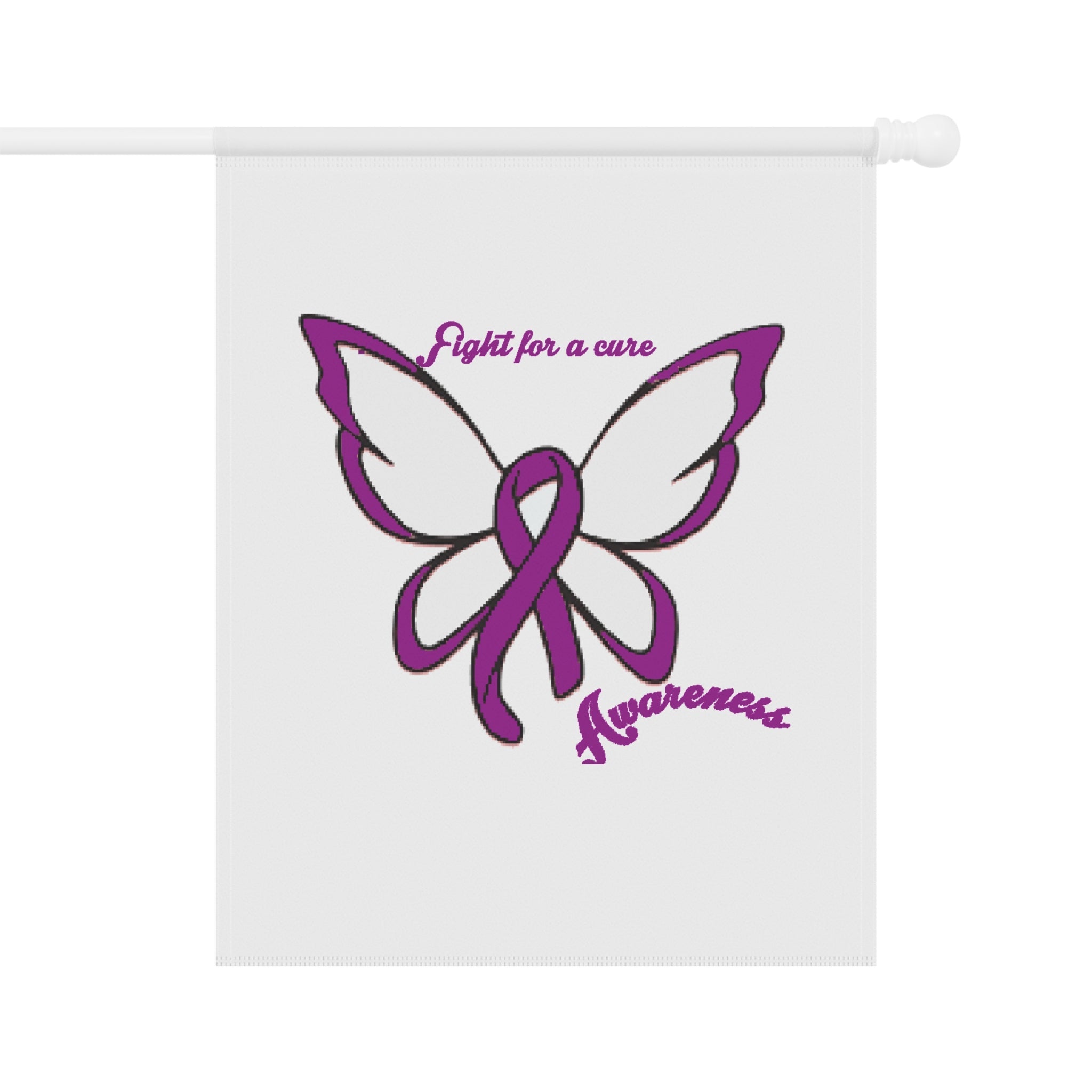 Alzheimer's Butterfly – “Fight for a Cure” Butterfly Ribbon Home Banner - 314 Originals