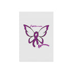 Alzheimer's Butterfly – “Fight for a Cure” Butterfly Ribbon Home Banner - 314 Originals