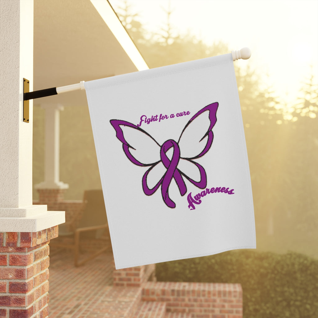 Alzheimer's Butterfly – “Fight for a Cure” Butterfly Ribbon Home Banner - 314 Originals