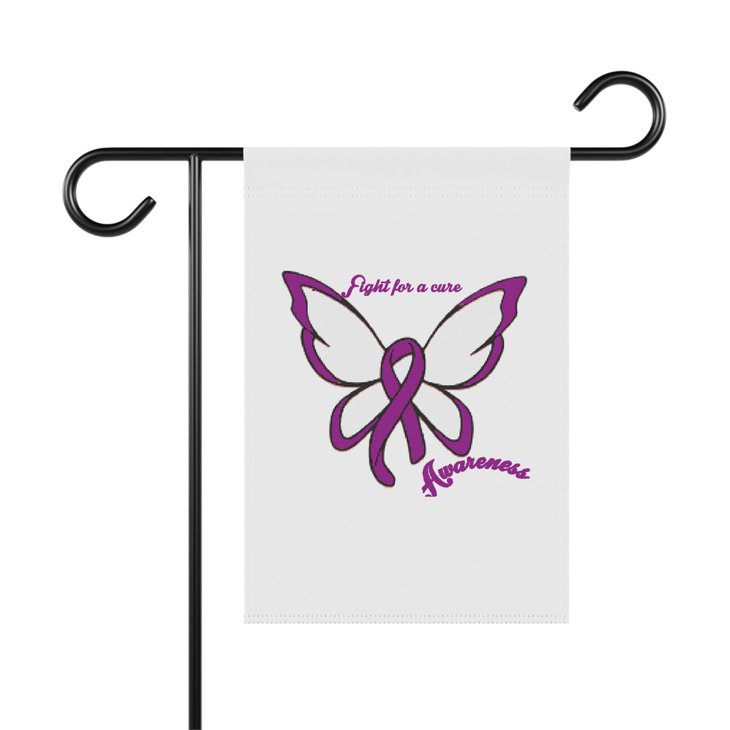 Alzheimer's Butterfly – “Fight for a Cure” Butterfly Ribbon Home Banner - 314 Originals