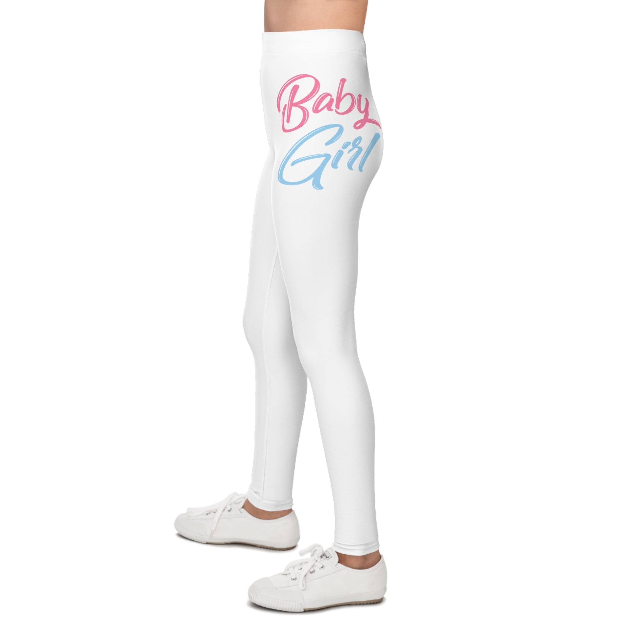 Baby Girl Pastel Script Printed Leggings - 314 Originals