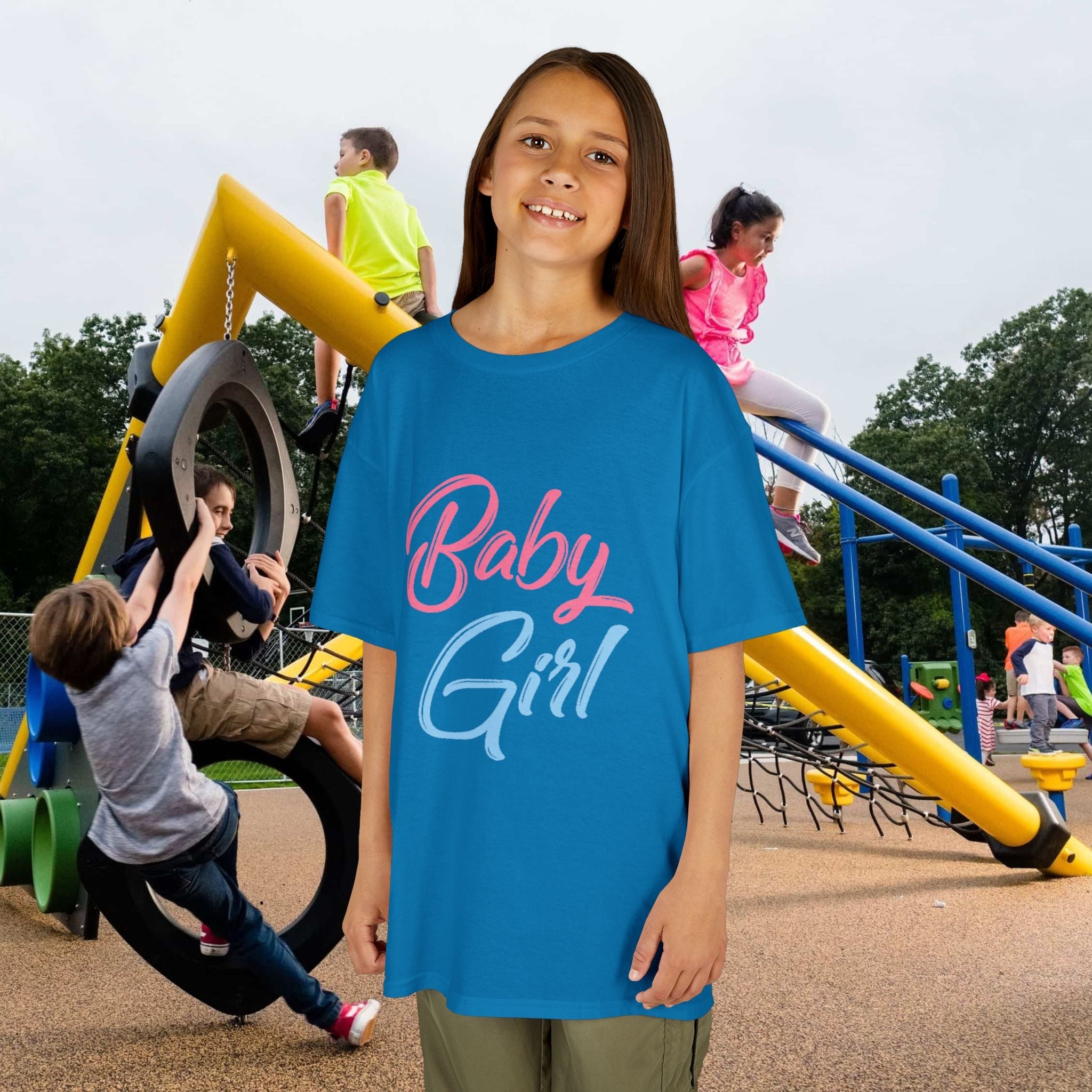 "Baby Girl" Pastel Script Shirt - 314 Originals