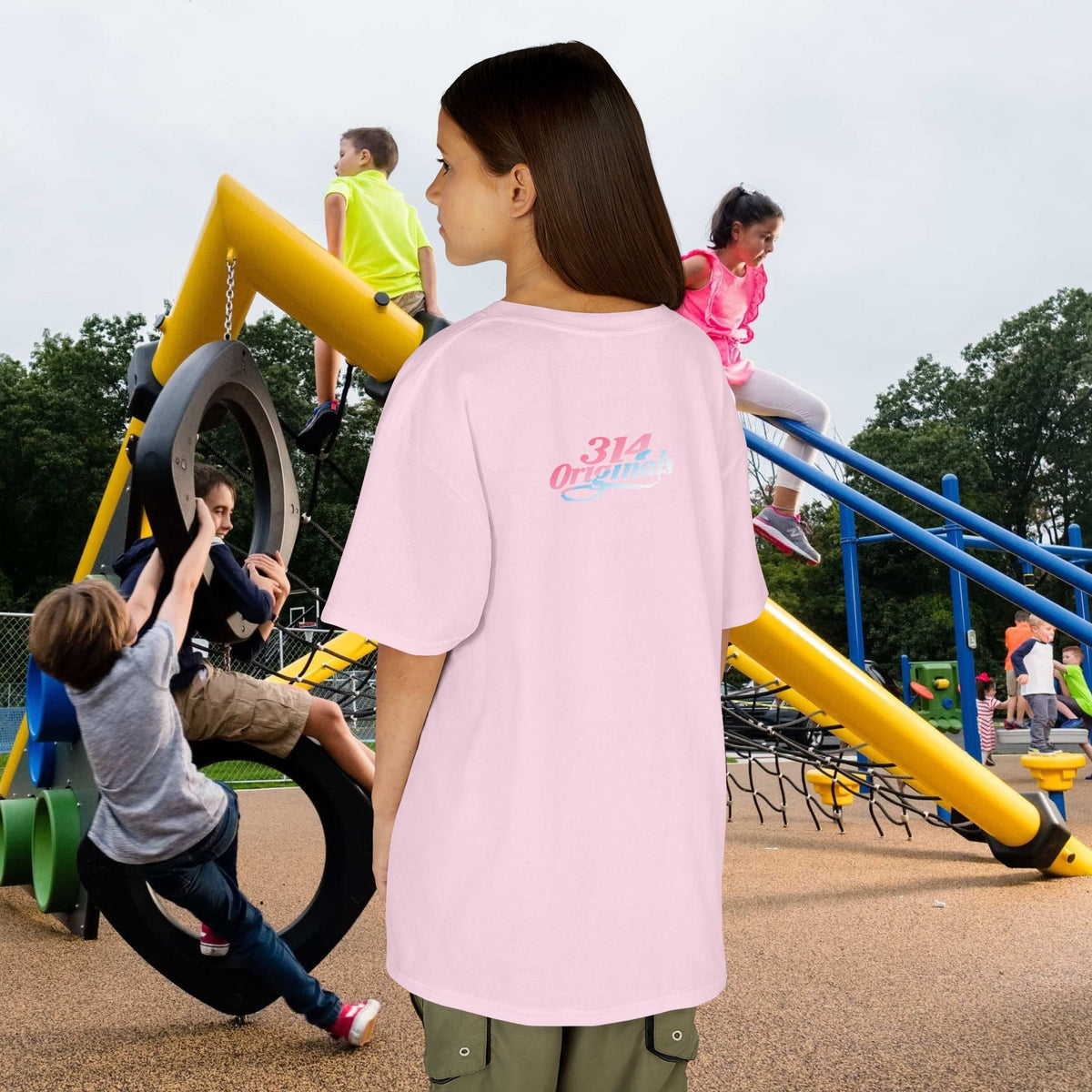 "Baby Girl" Pastel Script Shirt - 314 Originals
