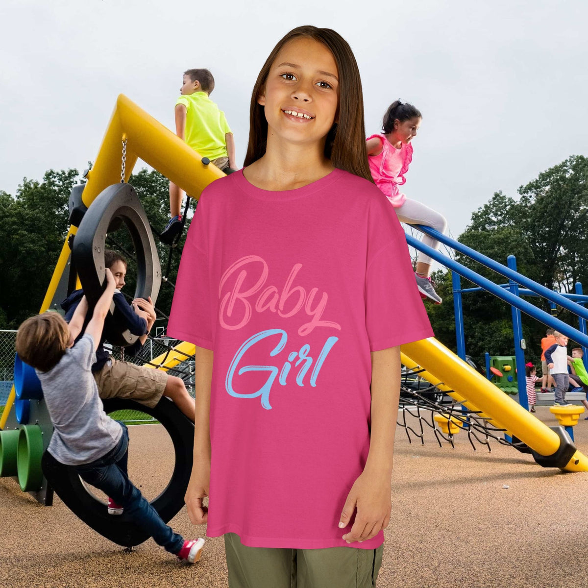 "Baby Girl" Pastel Script Shirt - 314 Originals