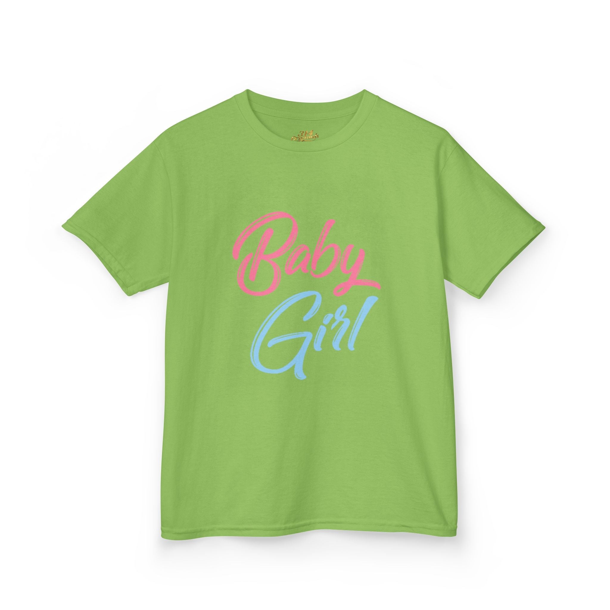 "Baby Girl" Pastel Script Shirt - 314 Originals