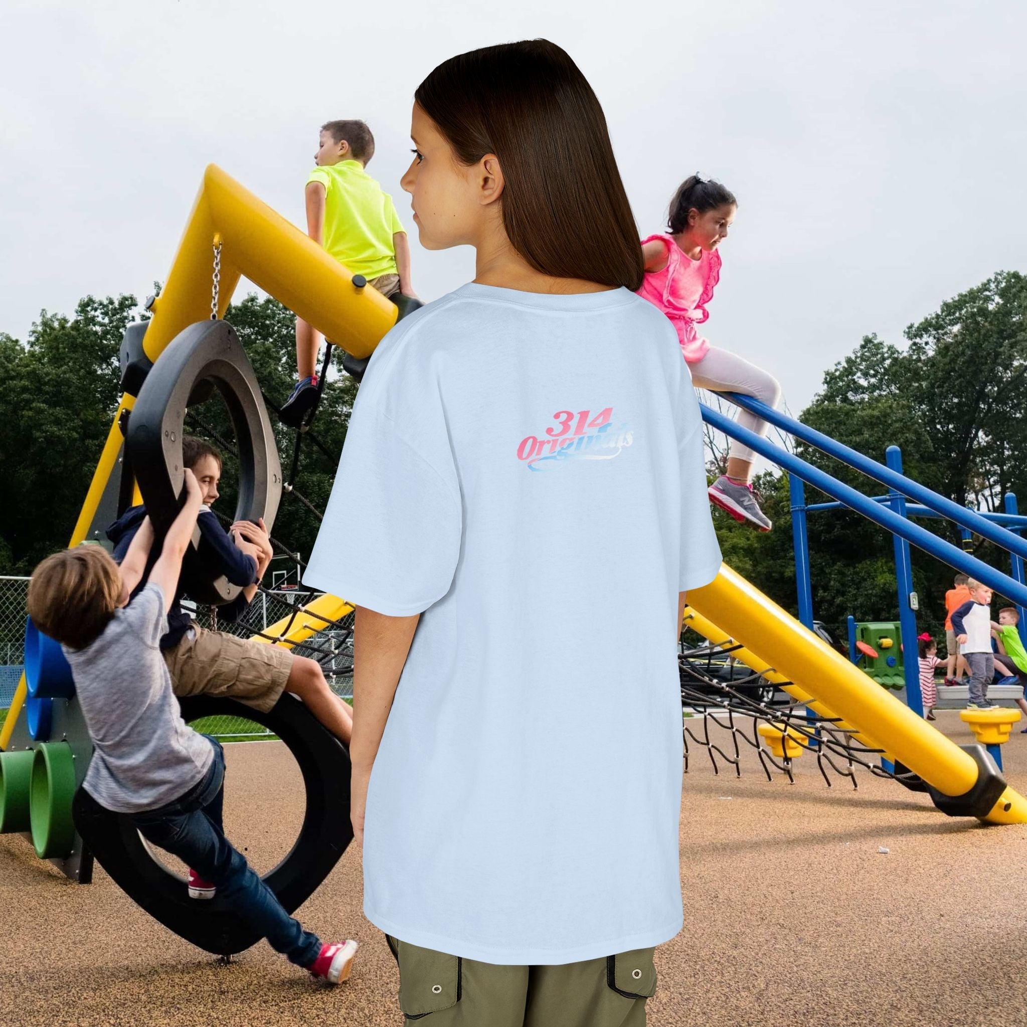 "Baby Girl" Pastel Script Shirt - 314 Originals