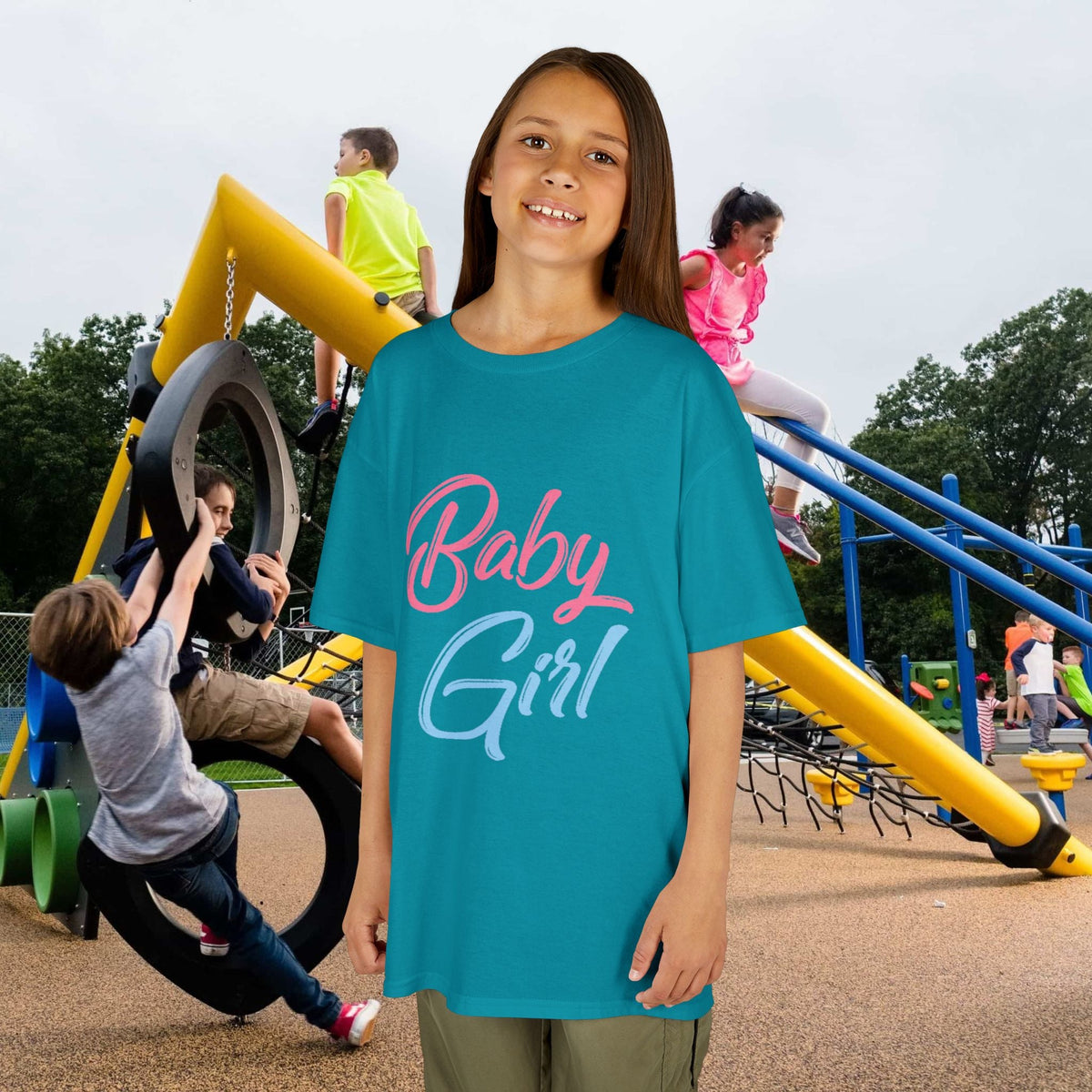"Baby Girl" Pastel Script Shirt - 314 Originals