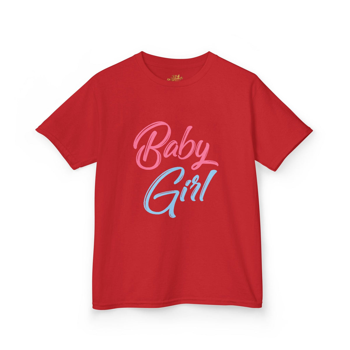 "Baby Girl" Pastel Script Shirt - 314 Originals