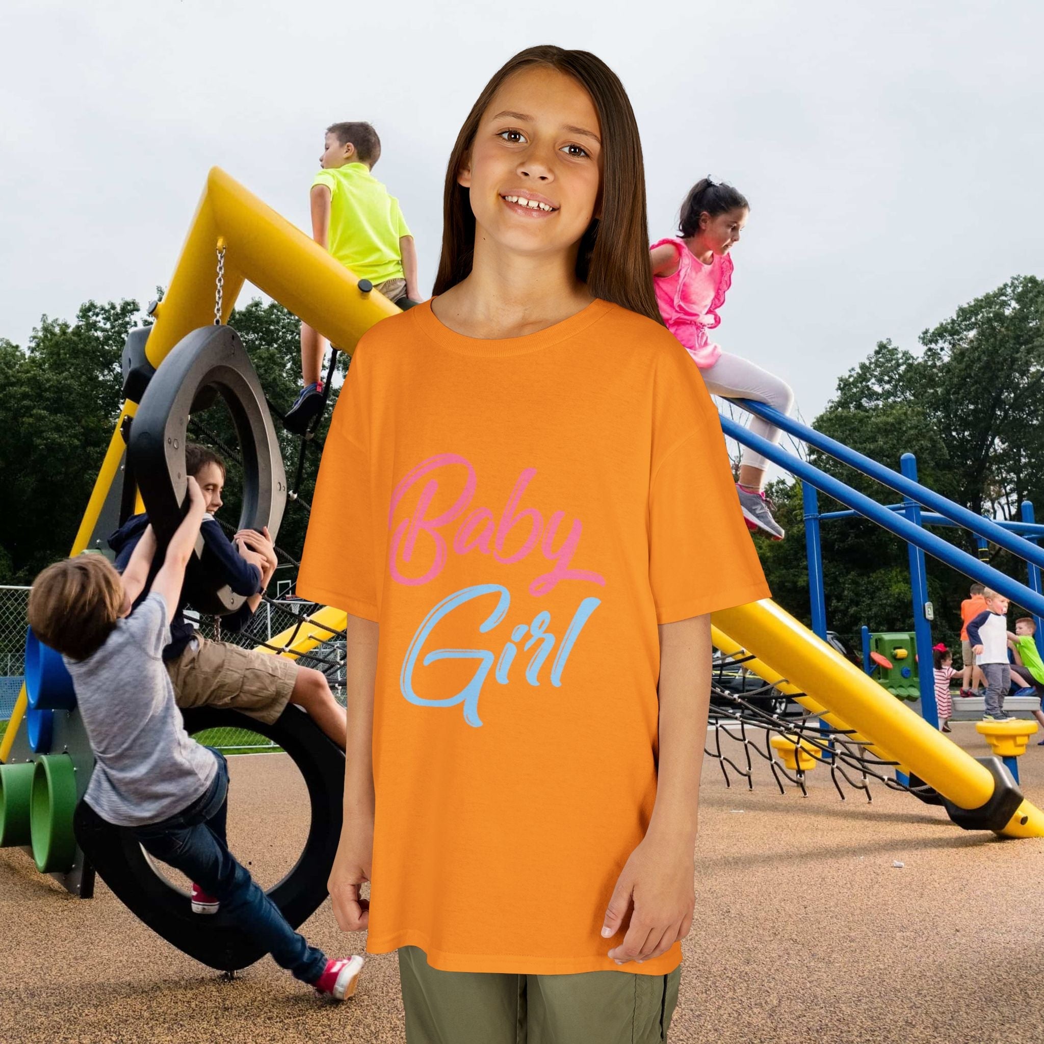 "Baby Girl" Pastel Script Shirt - 314 Originals