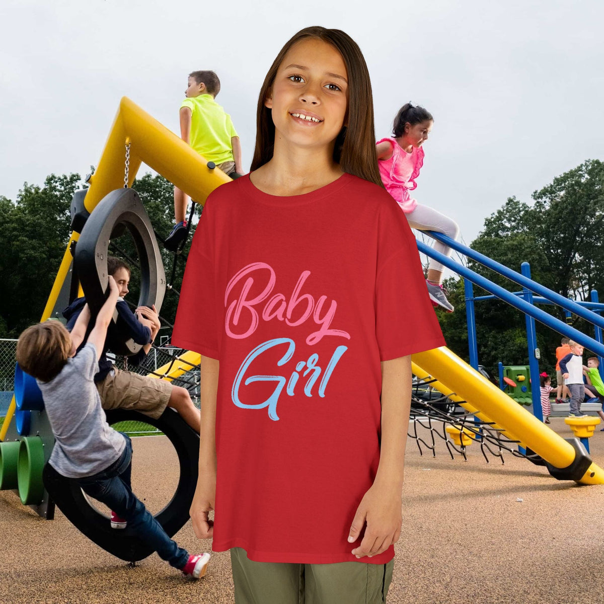 "Baby Girl" Pastel Script Shirt - 314 Originals