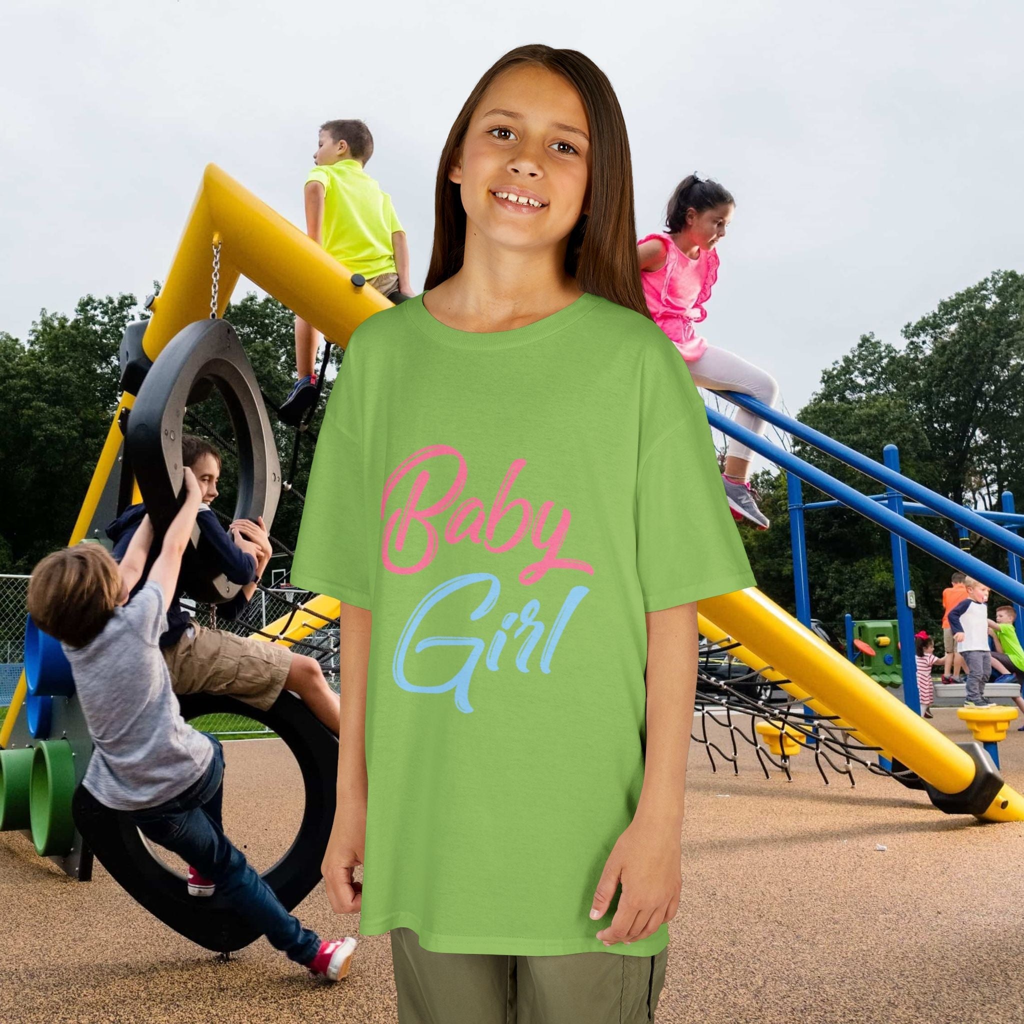 "Baby Girl" Pastel Script Shirt - 314 Originals