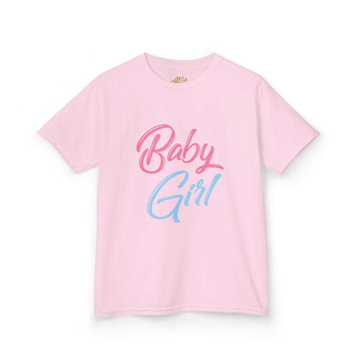 "Baby Girl" Pastel Script Shirt - 314 Originals