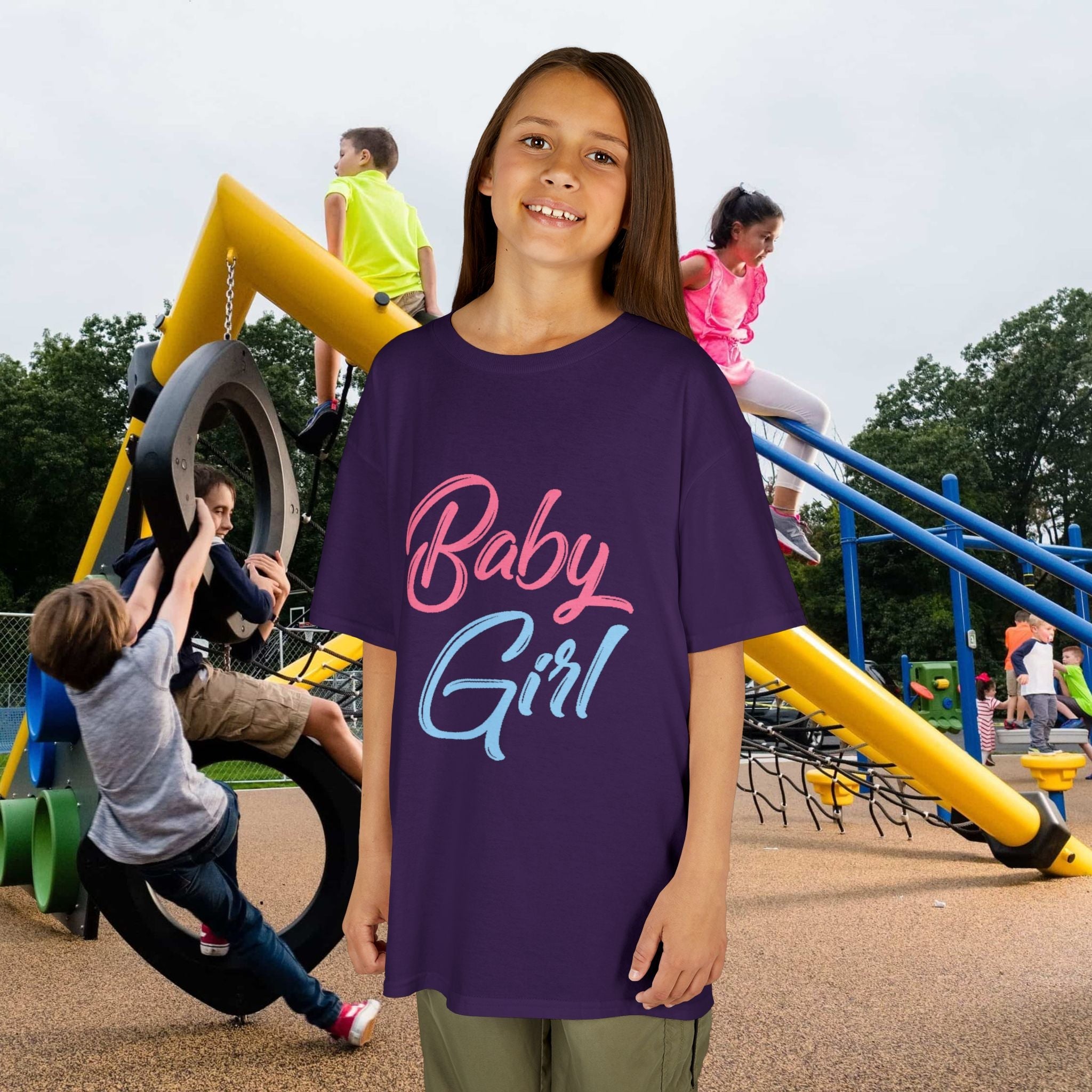 "Baby Girl" Pastel Script Shirt - 314 Originals