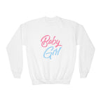 “Baby Girl” Pink & Blue Retro Script Sweatshirt - 314 Originals