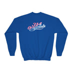 “Baby Girl” Pink & Blue Retro Script Sweatshirt - 314 Originals