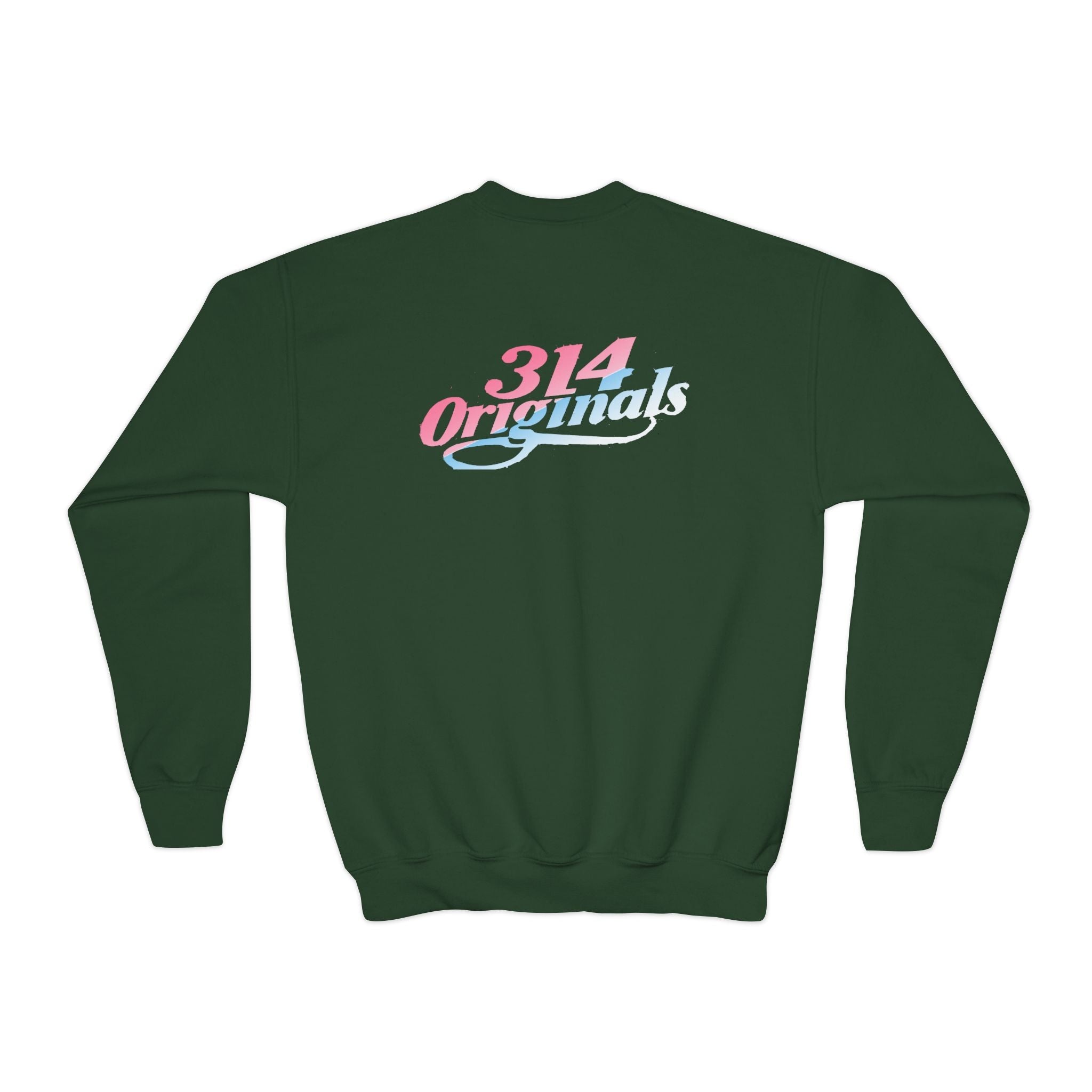 “Baby Girl” Pink & Blue Retro Script Sweatshirt - 314 Originals