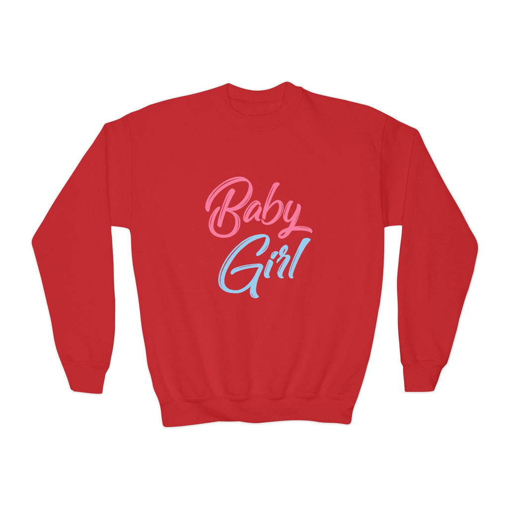 “Baby Girl” Pink & Blue Retro Script Sweatshirt - 314 Originals