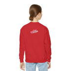 Baby Girl Youth Sweatshirt — Pink & Blue Script Crewneck - 314 Originals