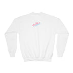 Baby Girl Youth Sweatshirt — Pink & Blue Script Crewneck - 314 Originals