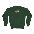 Baby Girl Youth Sweatshirt — Pink & Blue Script Crewneck - 314 Originals