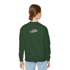 Baby Girl Youth Sweatshirt — Pink & Blue Script Crewneck - 314 Originals