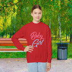 Baby Girl Youth Sweatshirt — Pink & Blue Script Crewneck - 314 Originals