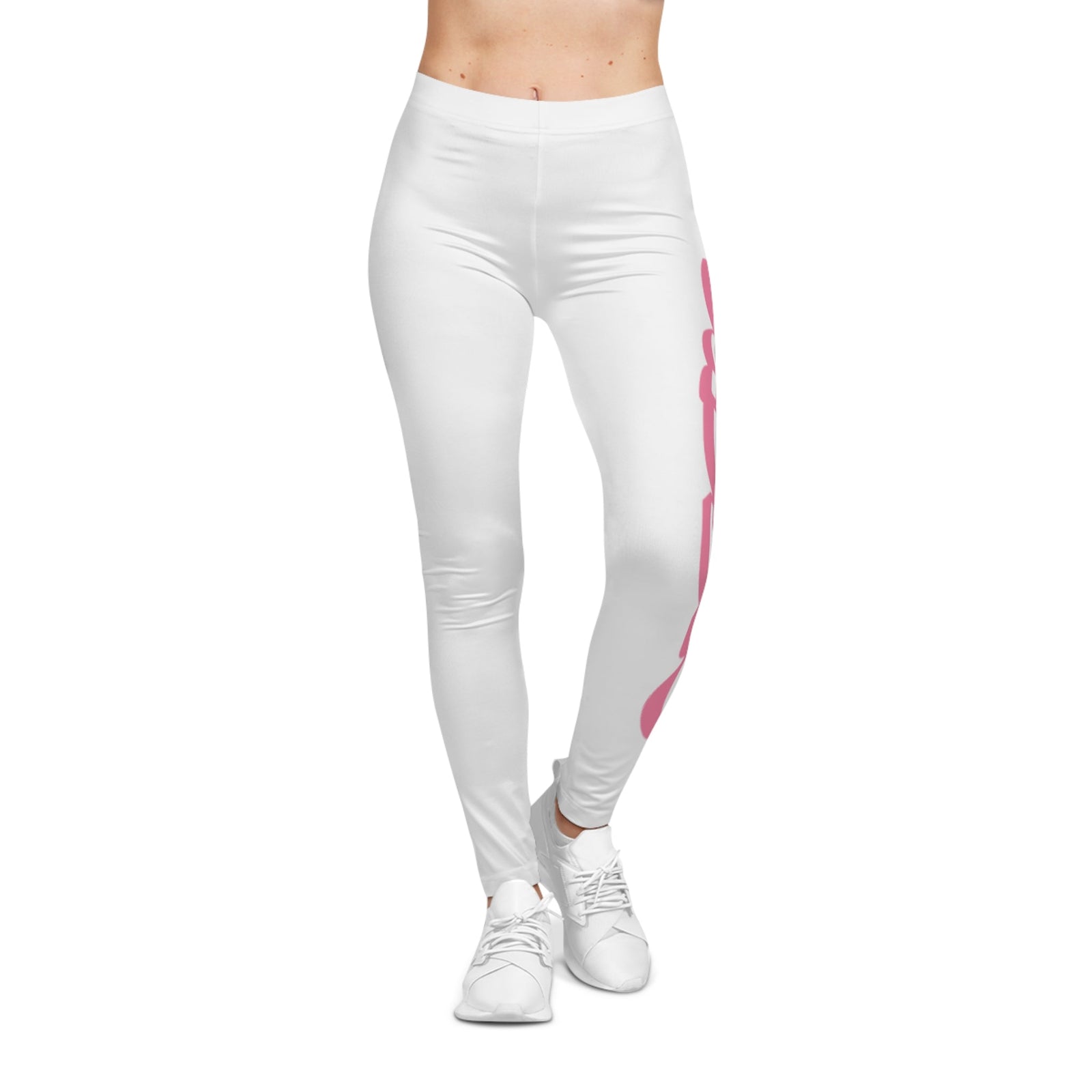 Baddie Pink Script Leggings — Women's Casual Graphic Leggings - 314 Originals