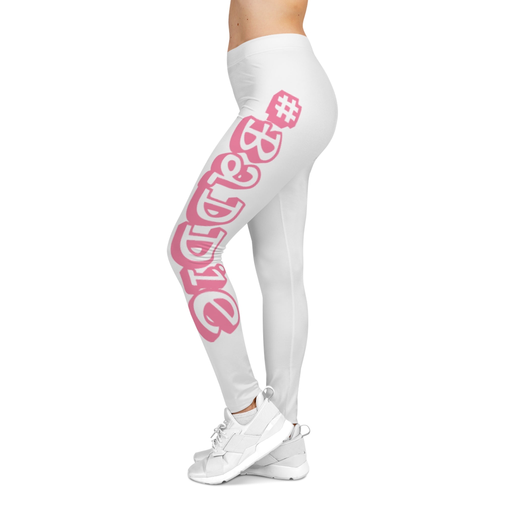 Baddie Pink Script Leggings — Women's Casual Graphic Leggings - 314 Originals