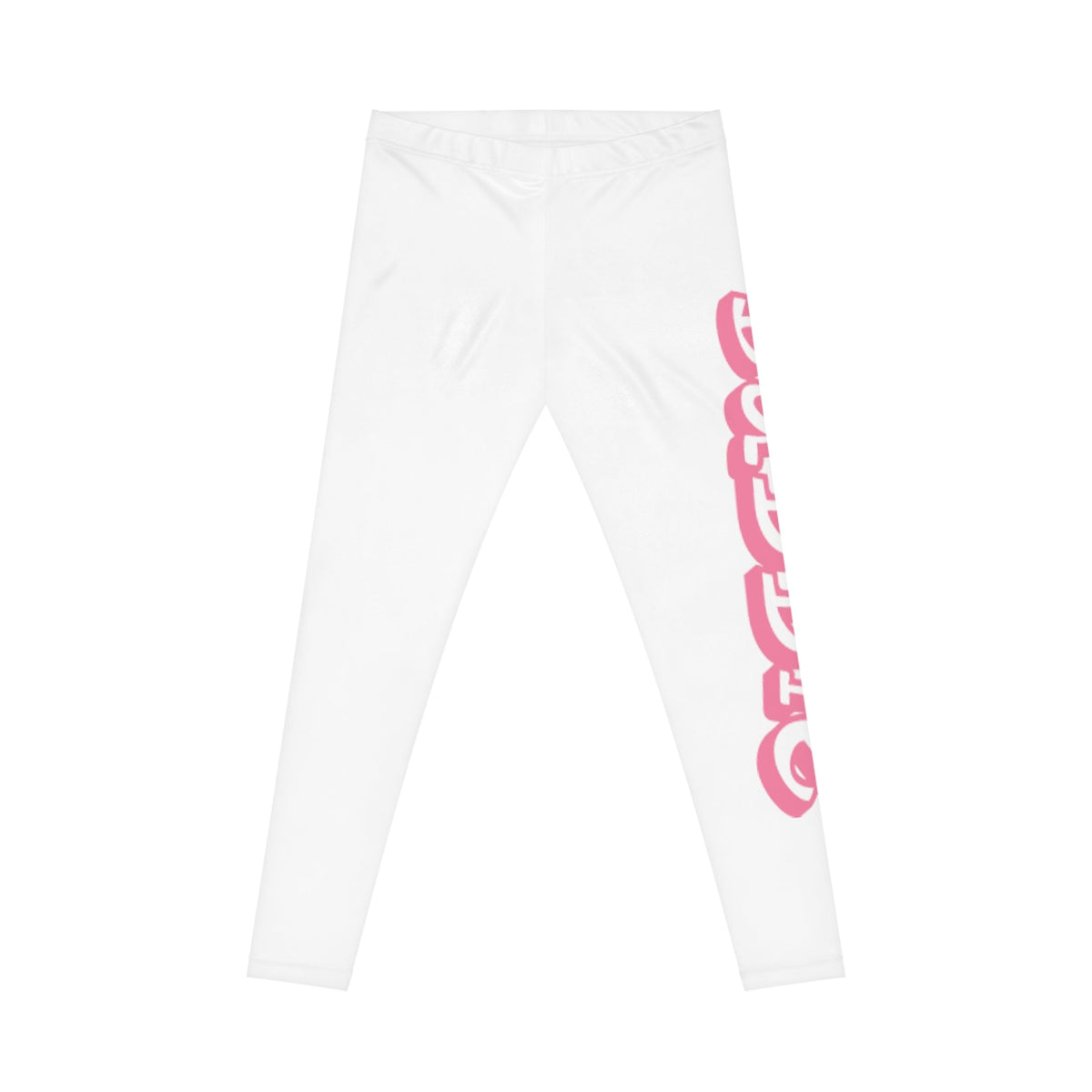 Baddie Pink Script Leggings — Women's Casual Graphic Leggings - 314 Originals