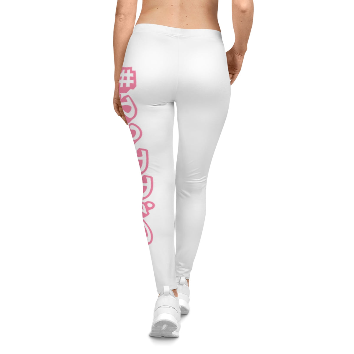 Baddie Pink Script Leggings — Women's Casual Graphic Leggings - 314 Originals