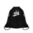 Black 314 Crown Drawstring Gym Sack - 314 Originals