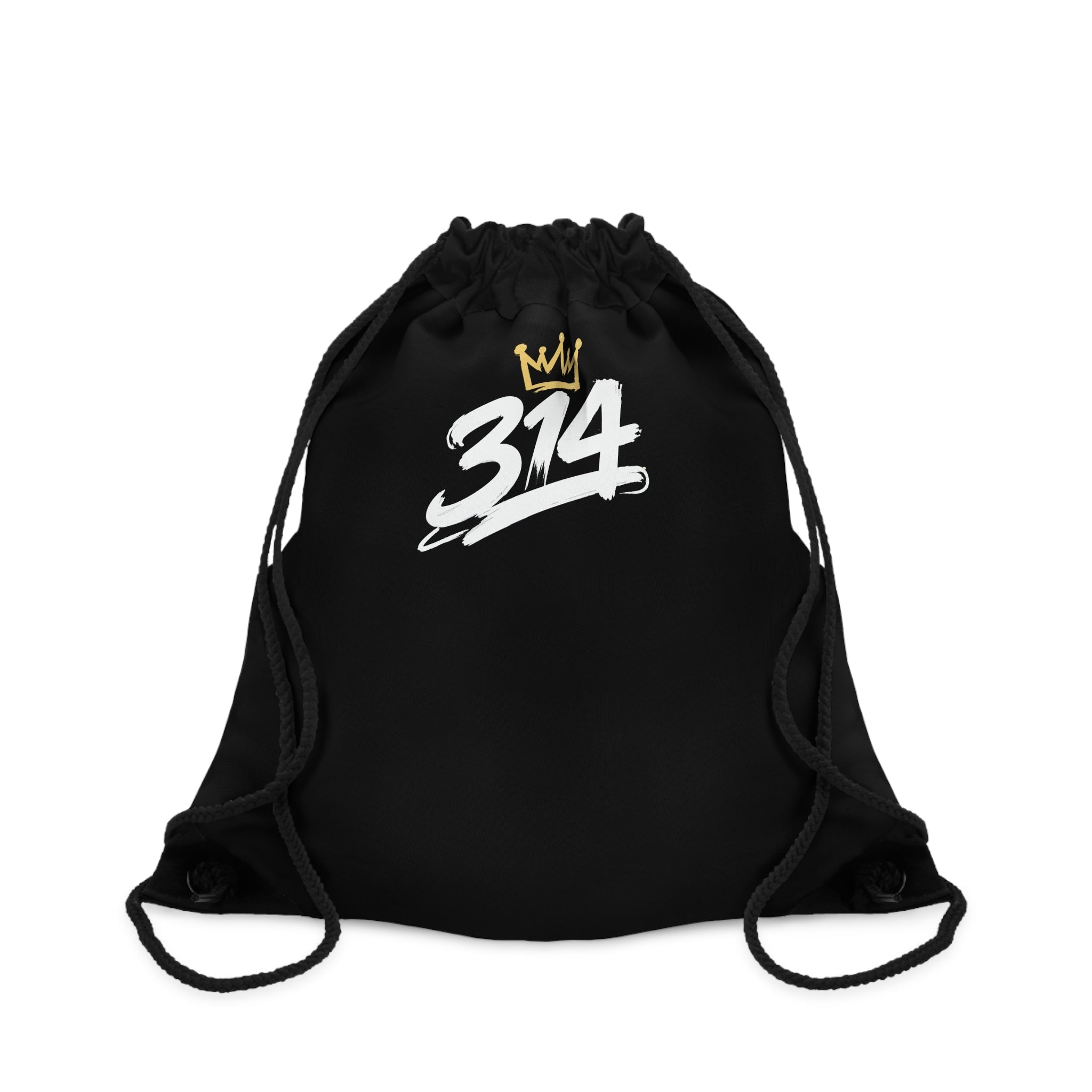 Black 314 Crown Drawstring Gym Sack - 314 Originals