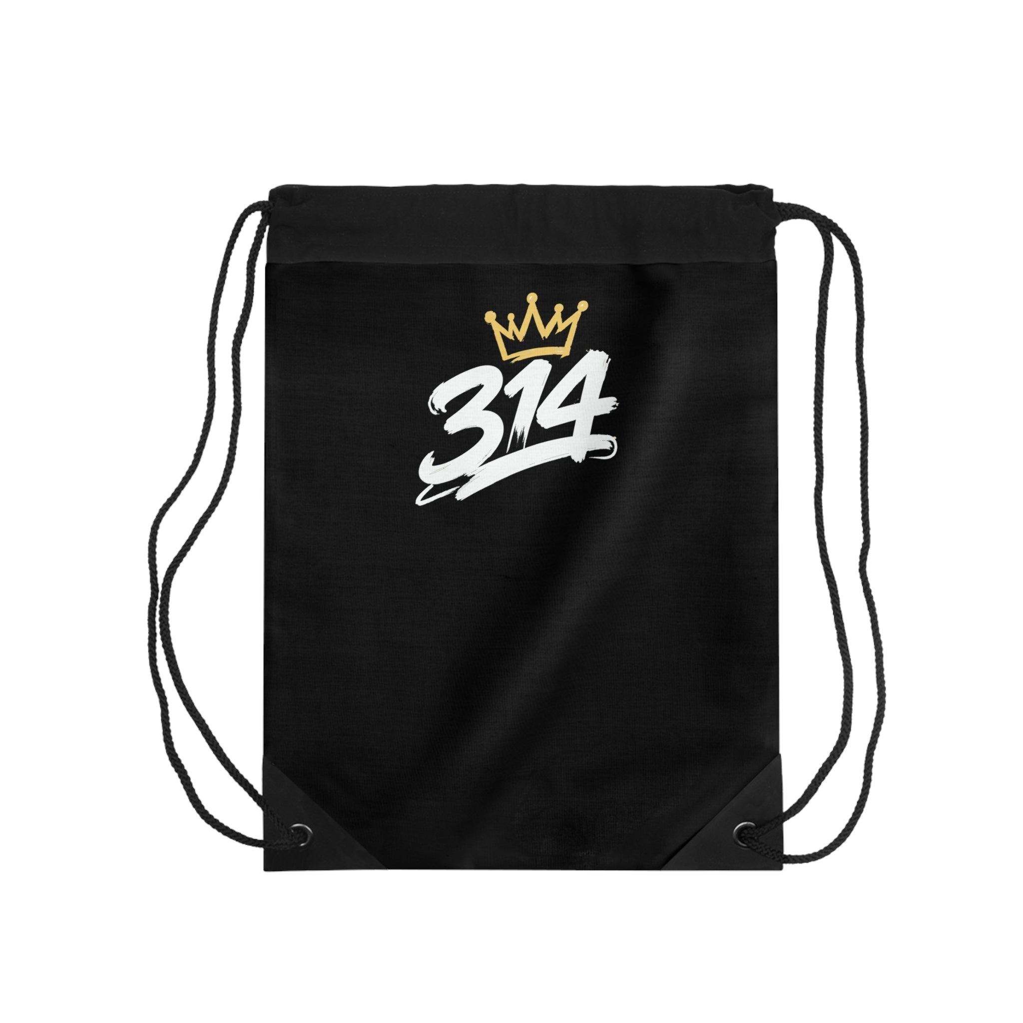 Black 314 Crown Drawstring Gym Sack - 314 Originals
