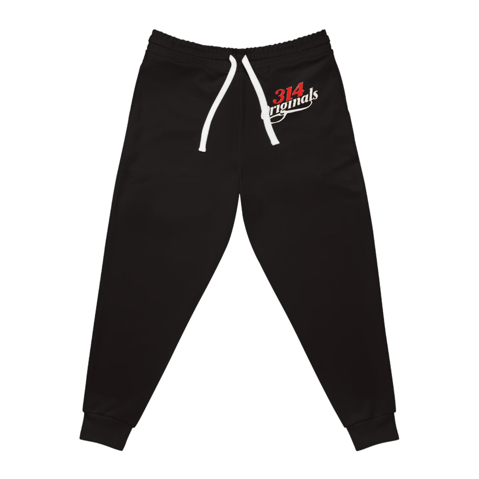 Black 314 Originals Athletic Joggers – Retro Script Logo Sweatpants - 314 Originals