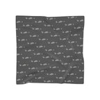 Black and Silver Logo Scarf — Script Pattern Polyester Scarf - 314 Originals