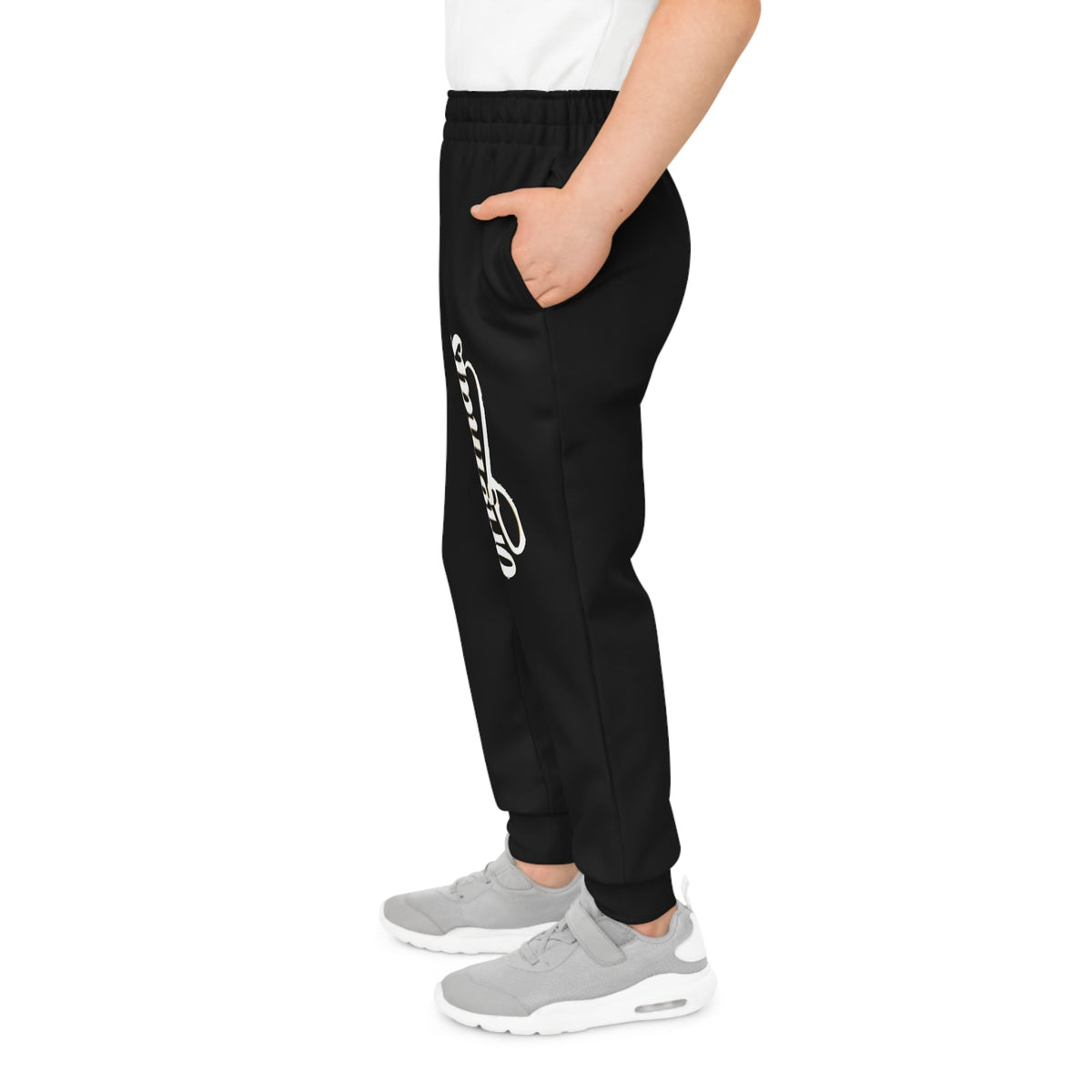 Black Youth Joggers with 314 Originals Side Graphic — Kids Athletic Sweatpants - 314 Originals
