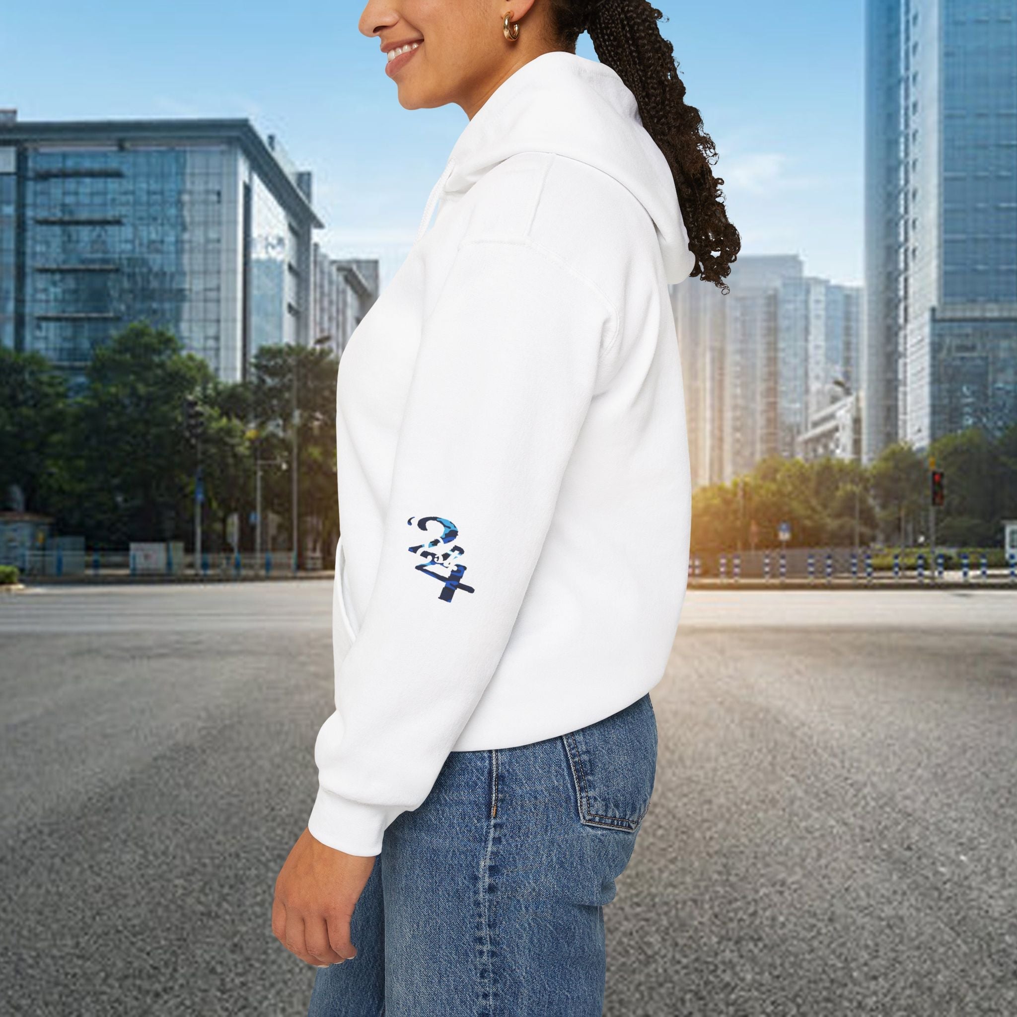 Blue Camo '314' Script Hoodie — City Pride Casual Pullover - 314 Originals